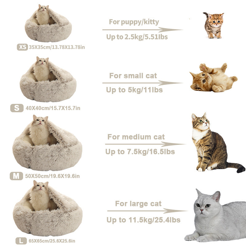 Winter 2-in-1 Cat Nest Bed