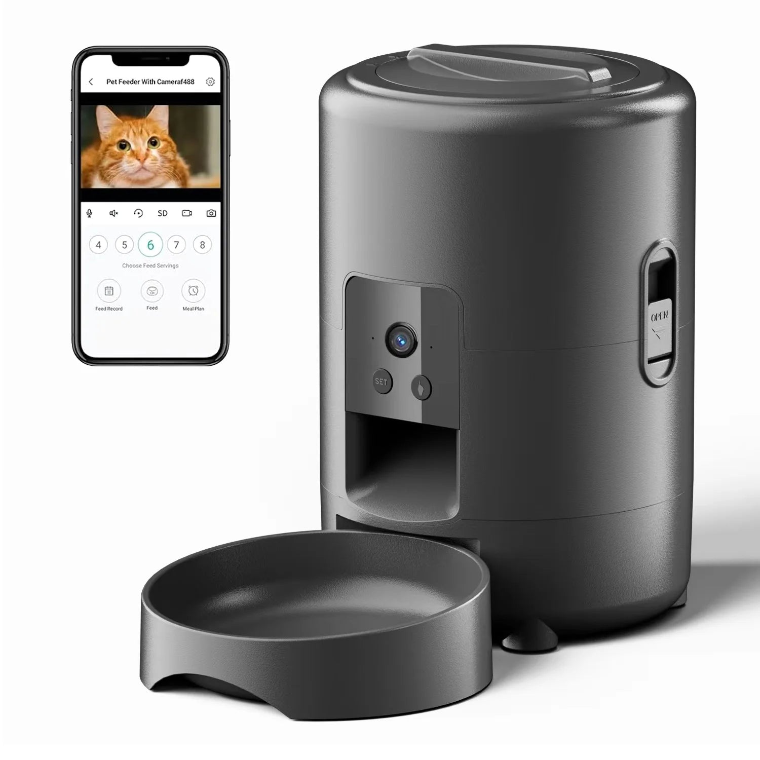 Smart Pet Feeder with Camera/WiFi