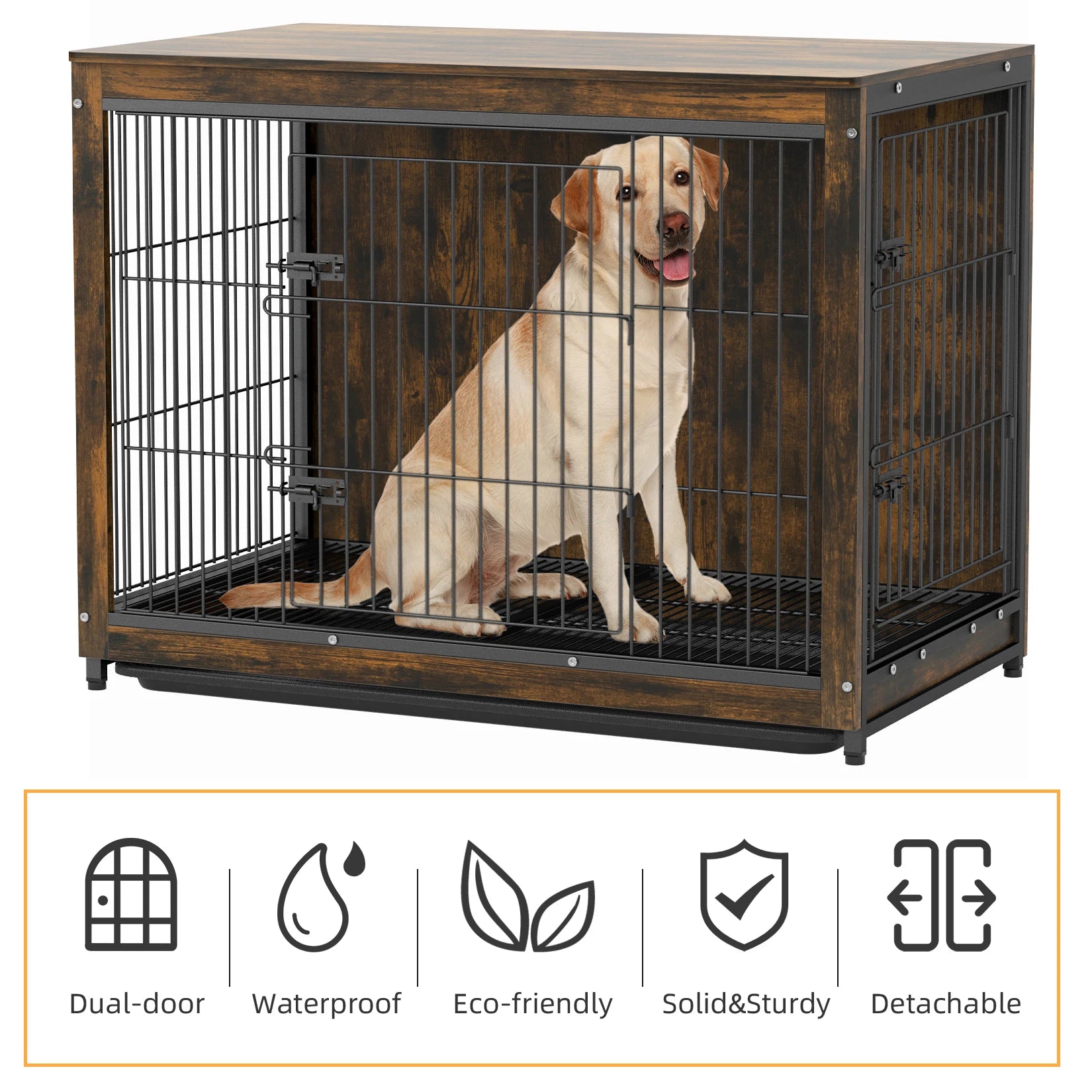 Dog Cage Table Pet Kennel