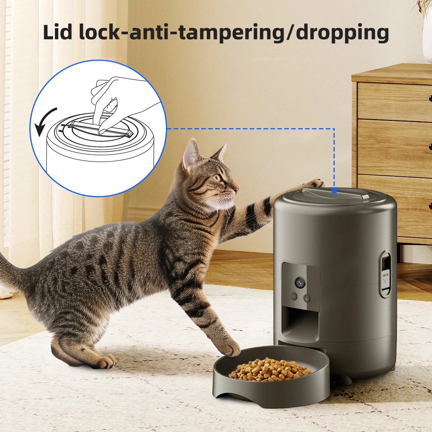 Smart Pet Feeder with Camera/WiFi