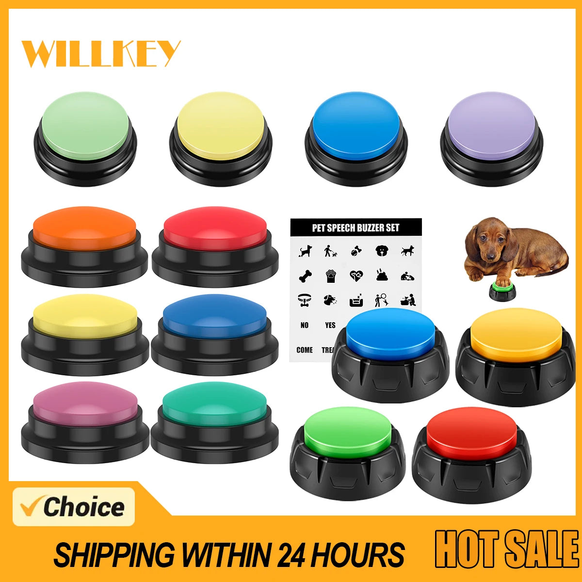 Recordable Voice Pet Training Button