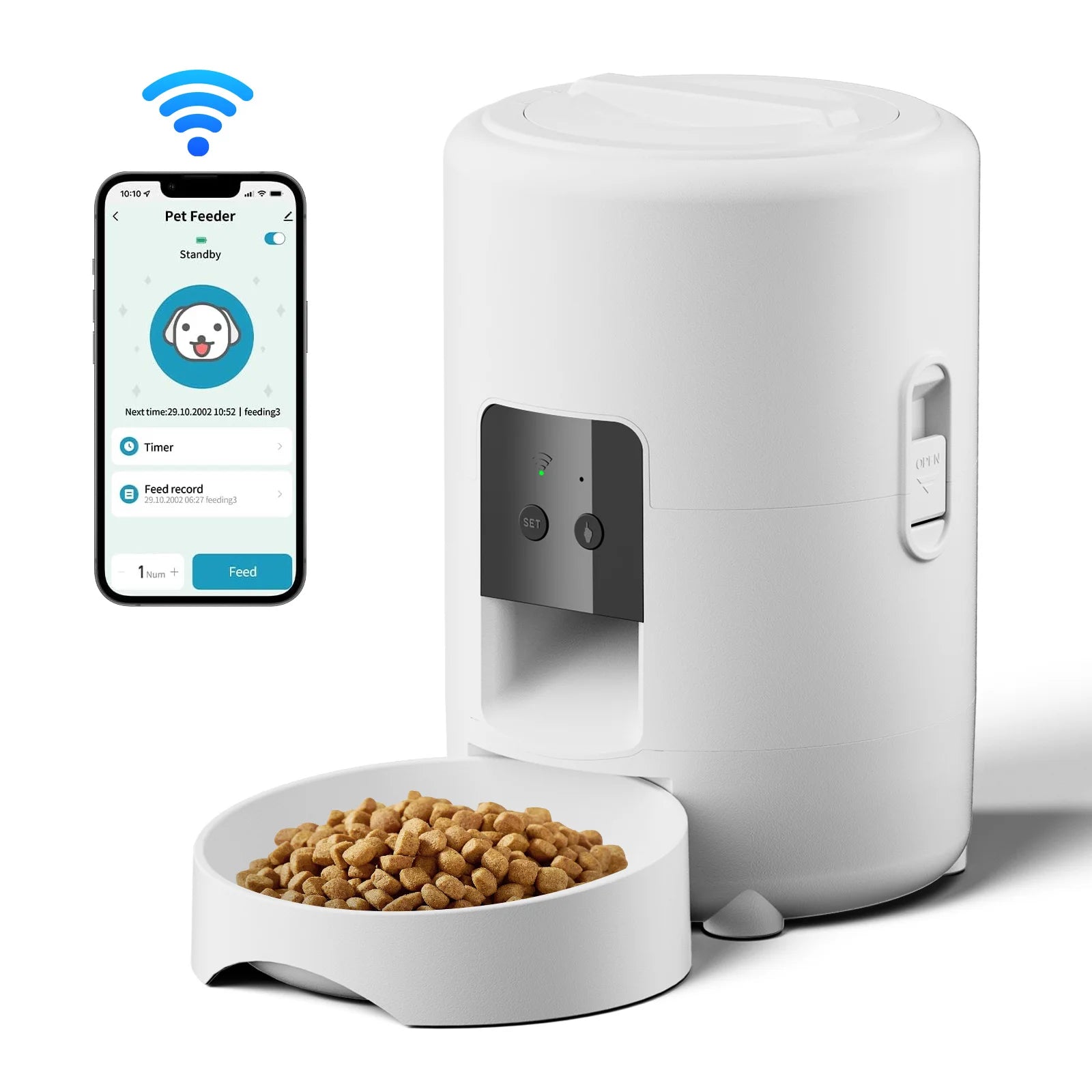 Smart Pet Feeder with Camera/WiFi