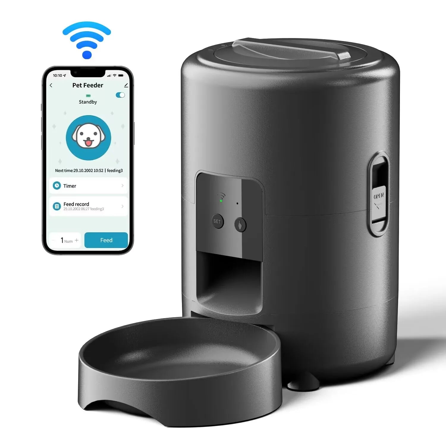 Smart Pet Feeder with Camera/WiFi