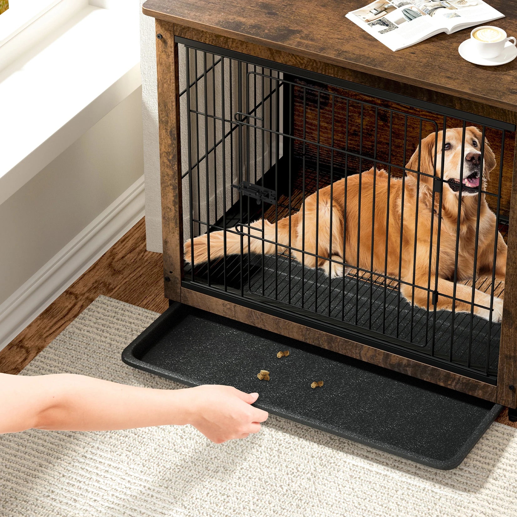 Dog Cage Table Pet Kennel