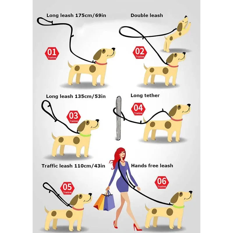 7 In 1 Multi-Function Adjustable Dog Lead