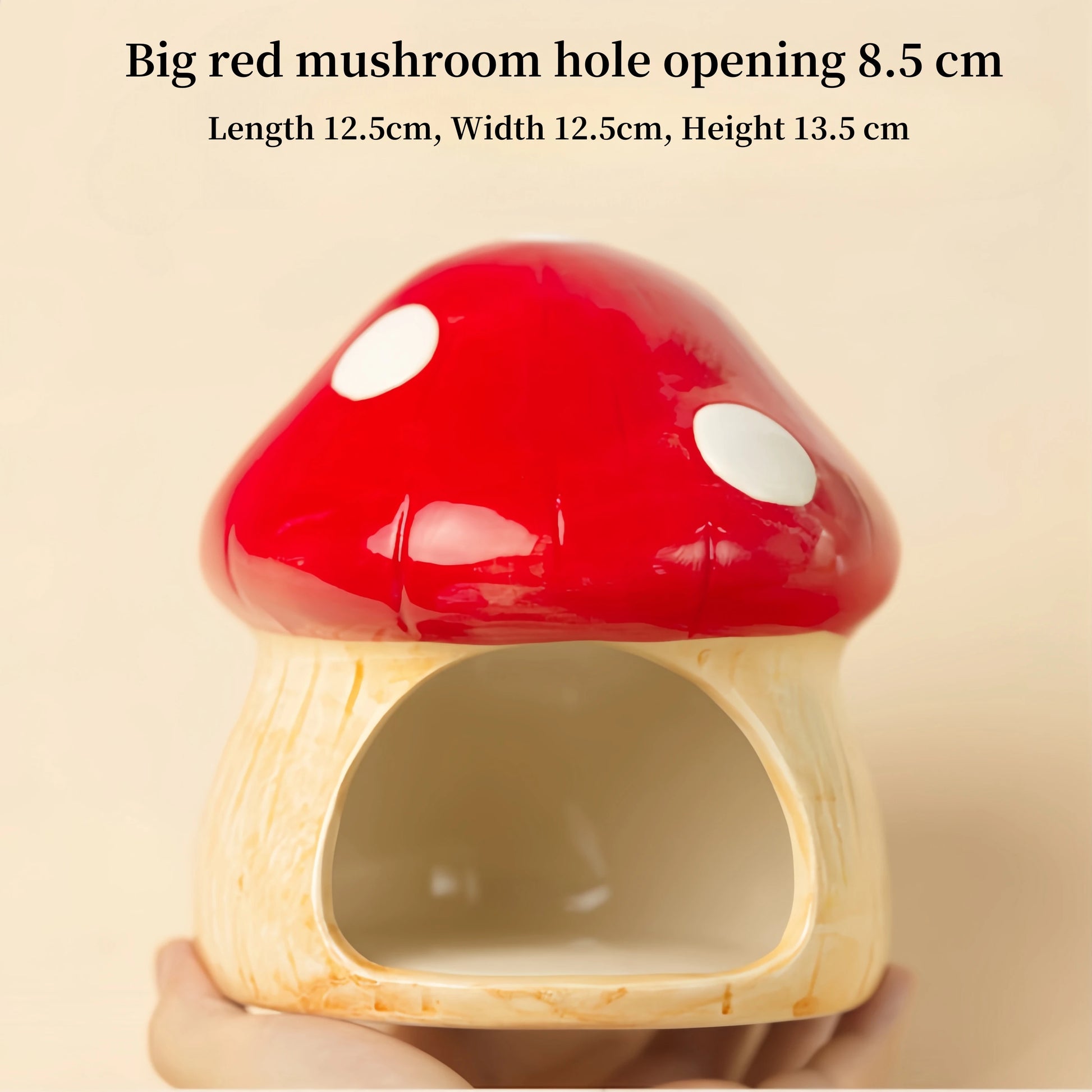 Mushroom Hamster Hideout with Water Bottle